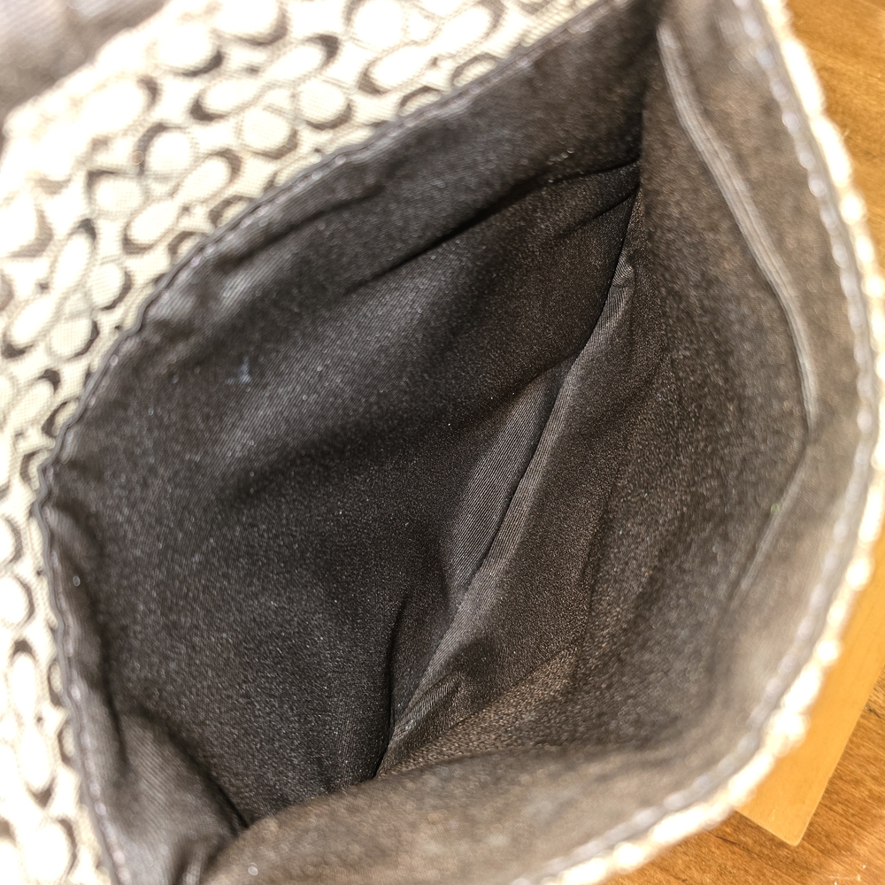 COACH Brown Soho Mini Signature C Crossbody Bag Jacquard with Leather Trim - Picture 14 of 16